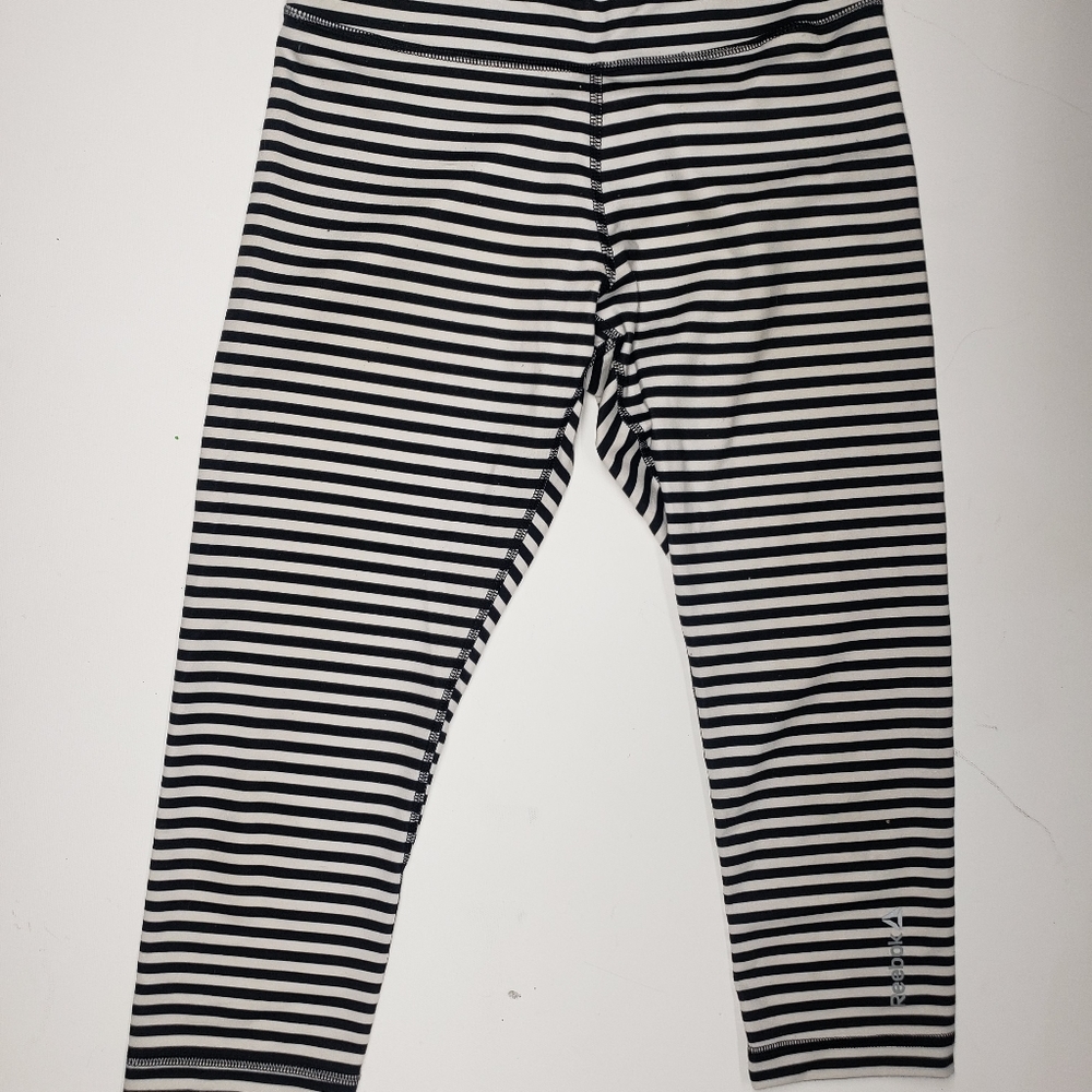 Black and white stripe Reebox  Leggings